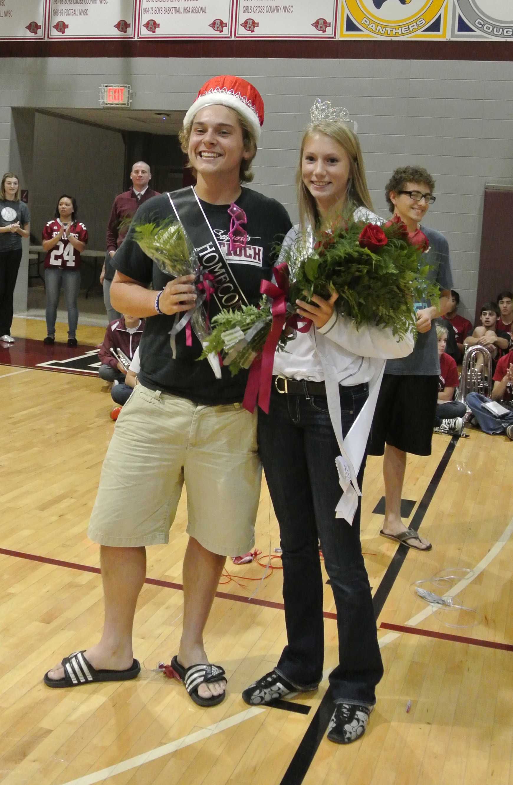 This year's Homecoming King, Tim Regan, and Queen, Kristen Kelly.