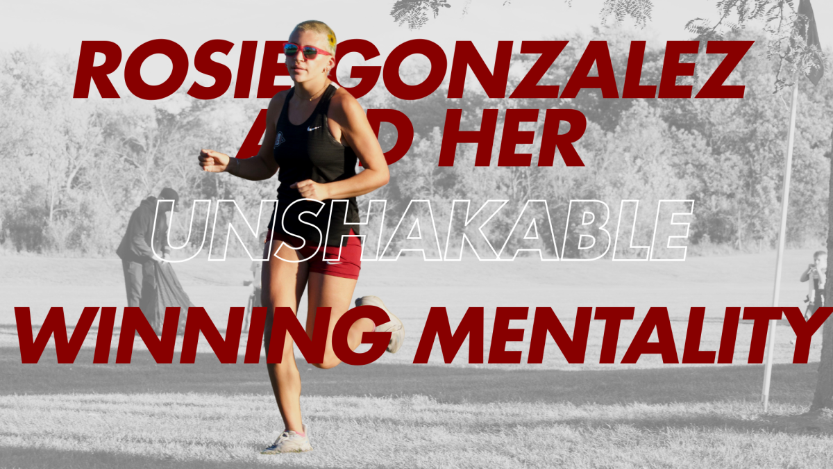 Senior Rosie Gonzalez running with her winning mentality